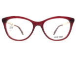 Nine West Eyeglasses Frames NW8004 602 Clear Red Gold Cat Eye Full Rim 5... - $41.76