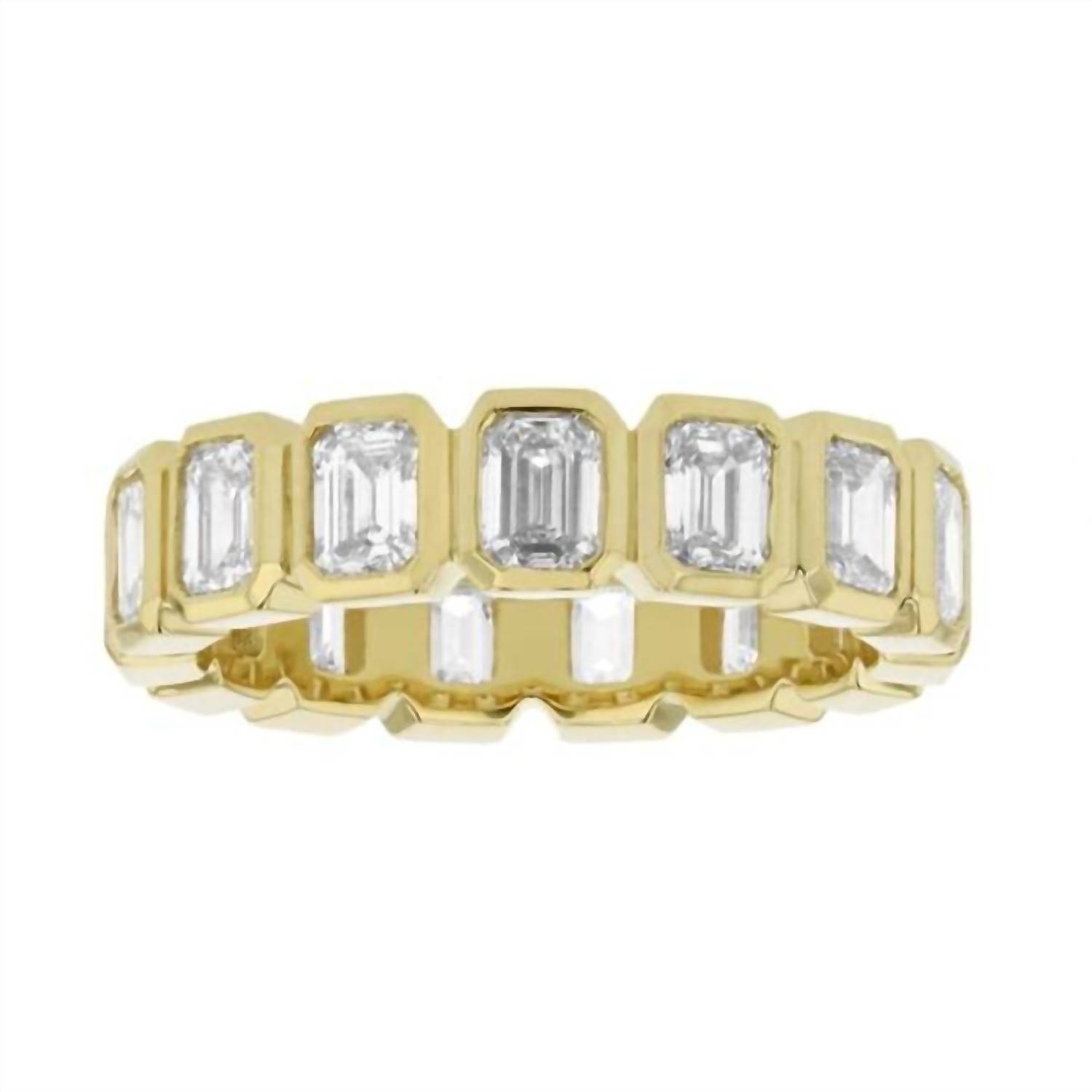 Diana M Jewels Women&#39;s 6 Cts Lab Grown Diamond Bezel Eternity Band Ring ... - $3,895.65