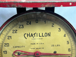 Vtg Chatillon 25 Lbs Platform Analog Dial Kitchen Household Scale Made I... - $44.95