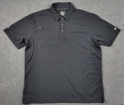 OGIO Polo Shirt Mens XL Snap Close Logo Zip Pocket Fitted Performance Embroidery - £14.18 GBP