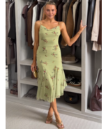 ZARA BNWT 2025. LIGHT GREEN TULLE MIDI DRESS FLORAL PRINT . 5039/123/526 - $67.65