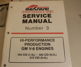 Mercruiser 90-848294 HI Performance Service Manual V8 454 7.4L 502 8.2L 572 9.4L - £31.81 GBP