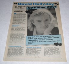 David Hallyday 16 Magazine Photo Article Clipping Vintage November 1987 - $11.99