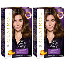 2-Pack New Clairol Age Defy Permanent Hair Dye 5G Medium Golden Brown Hair Color - £24.28 GBP
