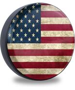 Retro American Flag Spare Tire Cover 15&quot; for Diameter 27.5&quot;-29.5&quot;/69.85-... - €20,82 EUR