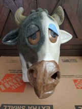 Vintage Halloween dairy farm mask cow calf heifer Vaca costume retro Betsy moo - £18.99 GBP