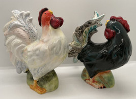 Stunning CIC Large Rooster &amp; Hen Chicken Salt &amp; Pepper Shakers 5 Inches read - £9.19 GBP