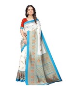 Women Art Silk Printed Saree With Unstitched Blouse Piece - $2.72 CAD