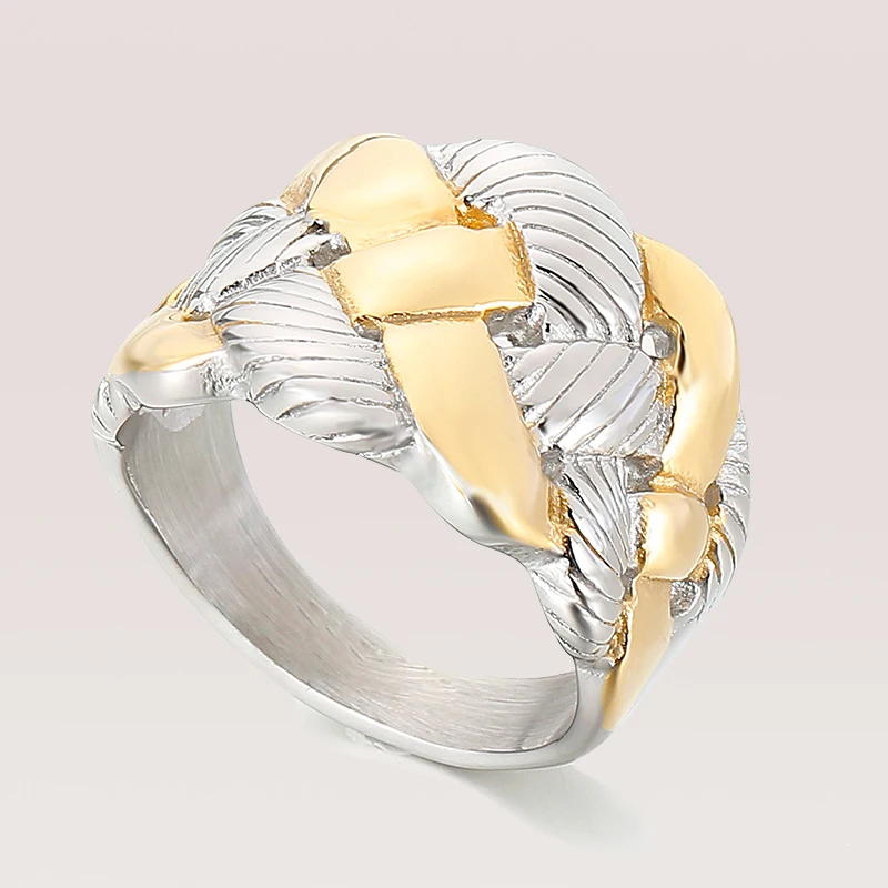 New Intersect Women Rings Stainless Steel Rhinestone Twist Knuckle Rings for Wom - £16.94 GBP