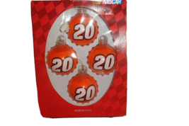 Nascar Tony Stewart #20 Four Collectible Plastic Bulb Ornaments - £25.02 GBP