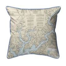 Betsy Drake Chester River, MD Nautical Map Extra Large Zippered Indoor Outdoor - £63.30 GBP