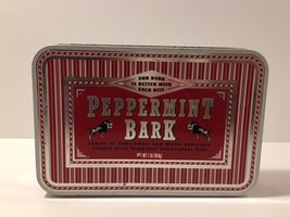 Collectible Peppermint Bark Candies Metal Tin Can Box with Lid - £4.35 GBP