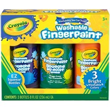 Crayola Washable Bright Fingerpaint, Secondary Colors 3 ea - $11.78