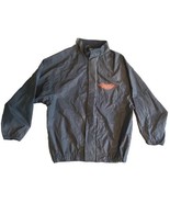 Harley Davidson PVC Rain Jacket Mens Size Small S Black Suit Windbreaker  - £15.14 GBP