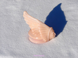 Rare Pontiac Figurine Paperweight, Pink Milk Glass, Marked B in Triangle... - £77.84 GBP