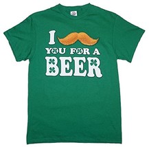 DELTA PRO WEIGHT &quot;I KISS YOU FOR A BEER!&quot; MEN&#39;S GREEN COTTON T-SHIRT NEW - £5.38 GBP