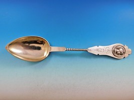 Medallion by Duhme Sterling Silver Stuffing Spoon GW 13&quot; Twist Handle Brite-cut - £811.07 GBP