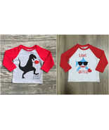 NEW Boutique Valentine&#39;s Day Shark Dinosaur Truck Boys Long Sleeve Shirt - €7,32 EUR