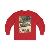 Laguna Car Retro Art Long Sleeve Tee Shirt Graphic Print Crewneck Unisex... - $21.40+