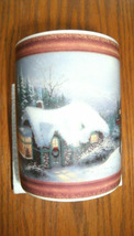 NEW Thomas Kinkade Scenic Votive Silent Night Avon Gift Collection pillar candle - £6.45 GBP