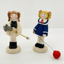 V￼intage 1984 Cynde Kerber Little Girls Figurines Playing Enesco - £5.42 GBP