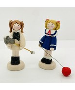 V￼intage 1984 Cynde Kerber Little Girls Figurines Playing Enesco - £5.51 GBP