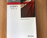 2014 Toyota Camry Owner&#39;s Manual [Misc. Supplies] NONE - $46.85