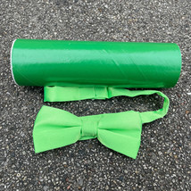 Neon Green Clip On Bow Tie Novelty Costume - £5.31 GBP