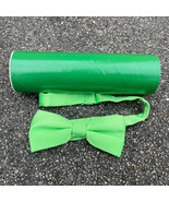 Neon Green Clip On Bow Tie Novelty Costume - £5.33 GBP