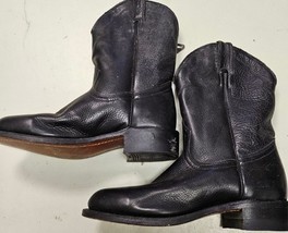 Boulet Boots Motorcycle Cowboy Western Black Mens Size 6.5D Model 1020 N... - $57.99