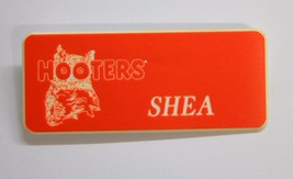 Shea - Hooters Restaurant Orange Name Tag W/ White Letters (Pin) Shea - £12.02 GBP