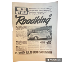 Plymouth Roadking Print Ad Hagen 288 Golf Balls Kelly Tires 1938 Frame Ready - £11.65 GBP