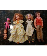 Mattel Sunshine Family Doll Lot 1970&#39;s Babies Mom Dad Daughter - £40.37 GBP