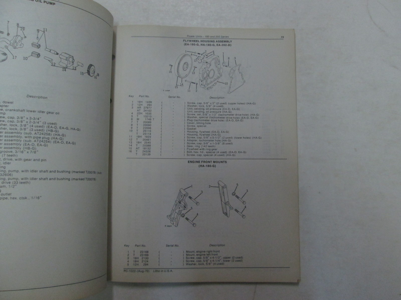 John Deere PC-1022 180 & 202 Serie Power Einheiten Teile Katalog Manuell Schreib Item image 11