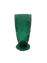 Vintage Princess House Fantasia 20 ounce Green Glass Tumblers Heavy  - £11.82 GBP