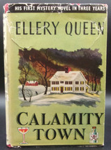 Ellery Queen CALAMITY TOWN 1943 Vintage Grosset edition Mystery Hardcover DJ - £25.17 GBP