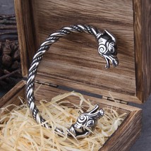 Eel viking armband wristband bangle cuff women and men gift with wooden jewelry box  1  thumb200