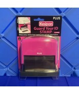Kespon Plus Guard Your ID Stamp Large Pink Black Ink Home Or Office Bran... - $24.54 CAD