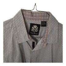 English Laundry Mens XL Geometric Grey/Black Long Sleeve Button Up Flip Cuff - £18.72 GBP