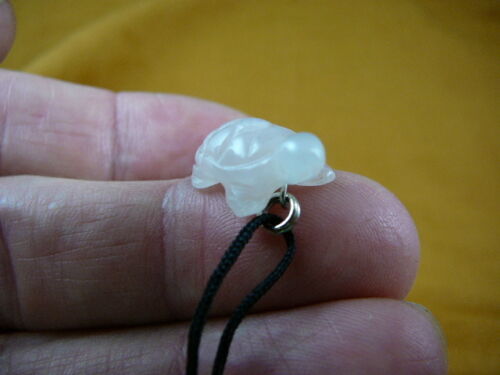 (an-turt-6) TURTLE tortoise PINK carving Pendant NECKLACE FIGURINE - $7.70