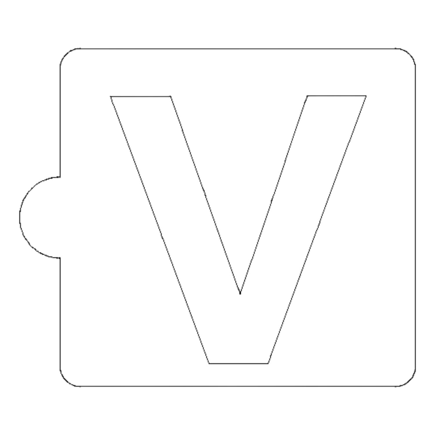 V Letter Alphabet Stencil for Cookies or Cakes USA Made LS107V - $3.99