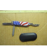 Victorinox Rally Swiss Army knife in US Flag  looks unused with sheath - £10.98 GBP