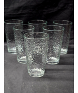 Vintage LIBBEY GLASS Iced Tea Beverage Glass AZTEC CRYSTAL Pattern - Set... - $37.18