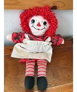 Gently Used 1997 Hasbro Small Raggedy Ann with Christmas Candy Can Dress... - £6.85 GBP