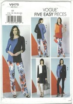 Vogue 9175 5 Easy Pieces Pattern Colorblock Dress, Tunic Top, Pants Choose Size - £8.30 GBP