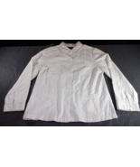 JONES WEAR SPORT WOMEN WHITE 4 POCKET LONG SLEEVE BUTTON UP SHIRT EXTRA ... - $21.41