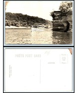WISCONSIN RPPC Photo Postcard-The &quot;Chippewa&quot; Tour Boat at Hawk&#39;s Peak (B... - €2,45 EUR
