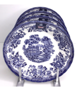 4 Blue Soup ~ Cereal ~Salad Bowls 8&quot; Royal Wessex Queens Churchill Tonqu... - $866.43 MXN
