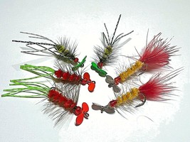 2022---- Crappie Spinner Flies, Mixed Colors, Size 6, sold per 6, HOT!! - £6.29 GBP