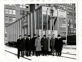 New York Central System Photo 1965 Group of Men by Hopper Car  - $17.82